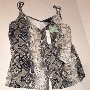 NWT Sanctuary Snake Print Spaghetti Straps Top | Size M